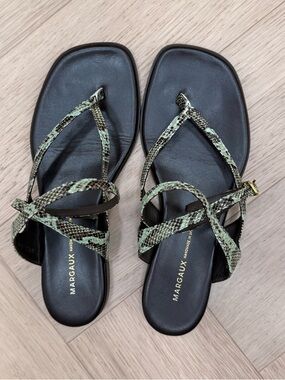 MARGAUX The Palermo Sandals in Snake Print
